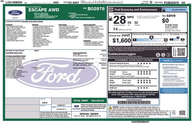 2023 Ford Escape ST-Line