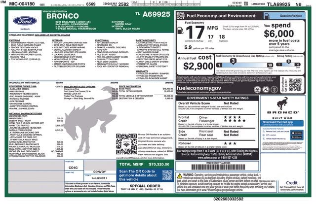 2026 Ford Bronco Badlands