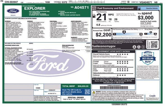 2027 Ford Explorer Platinum In-Transit