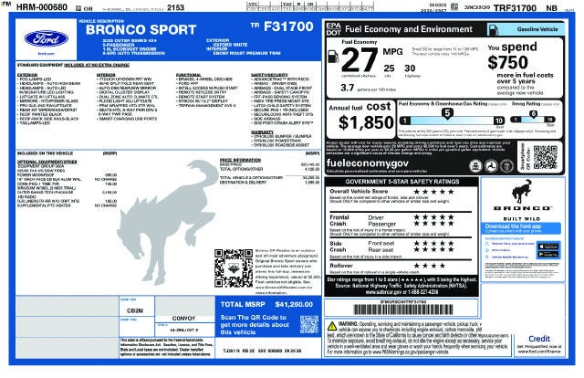 2026 Ford Bronco Sport Outer Banks In-Transit