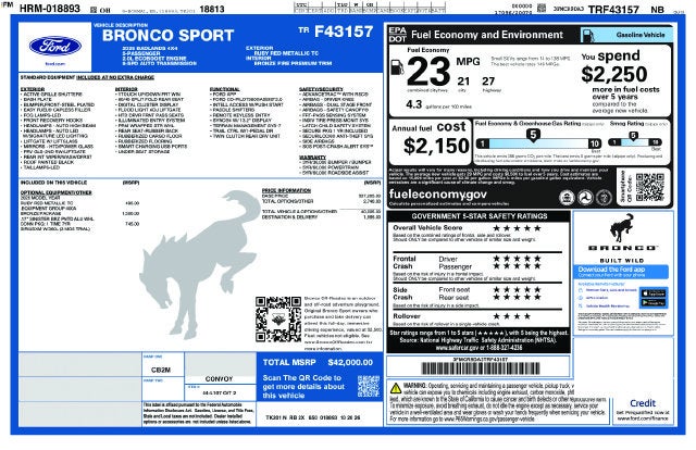 2026 Ford Bronco Sport Badlands In-Transit