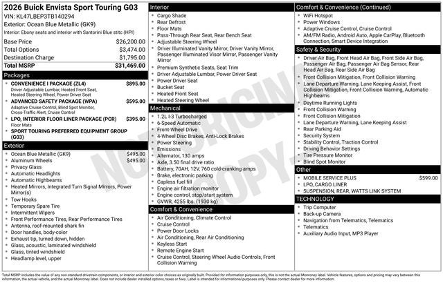 2026 Buick Envista Sport Touring