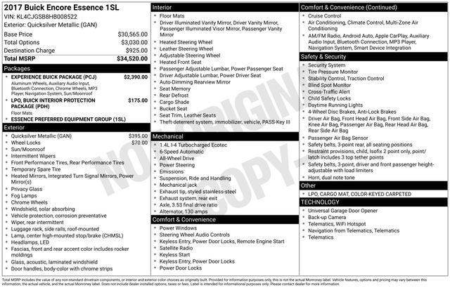 2017 Buick Encore Essence