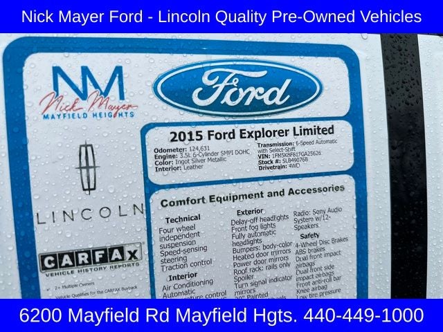 2015 Ford Explorer Limited