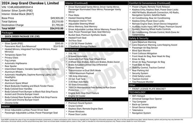 2024 Jeep Grand Cherokee L Limited