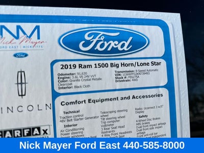 2019 RAM 1500 Big Horn/Lone Star