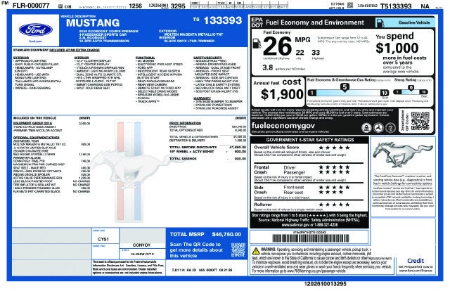 2026 Ford Mustang EcoBoost Premium
