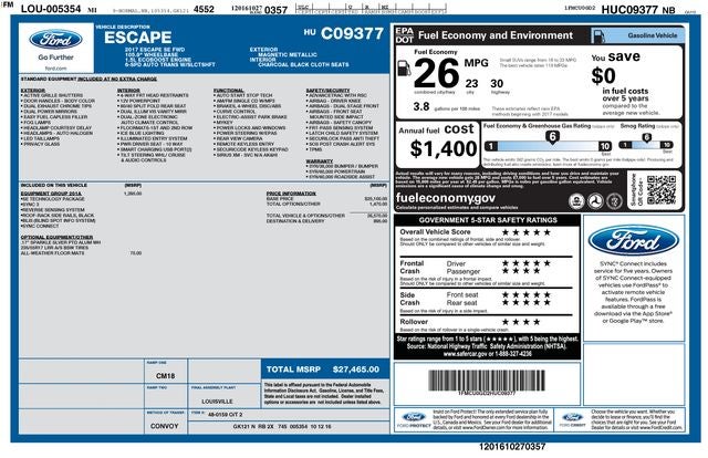 2017 Ford Escape SE