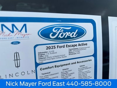 2025 Ford Escape Active