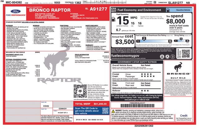 2025 Ford Bronco Raptor