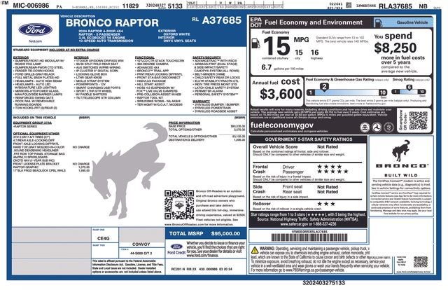 2024 Ford Bronco Raptor