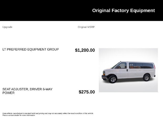 2019 Chevrolet Express 3500 LT Passenger