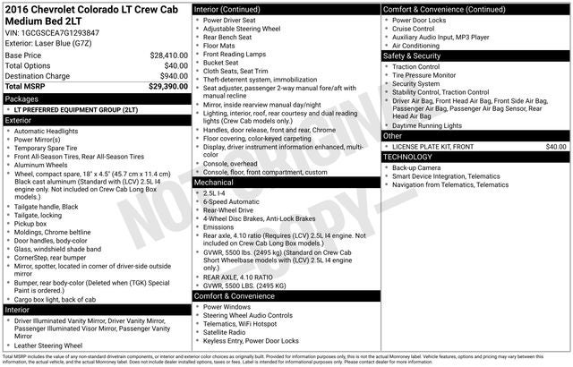 2016 Chevrolet Colorado LT