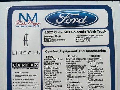 2022 Chevrolet Colorado Work Truck