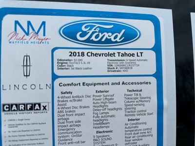 2018 Chevrolet Tahoe LT