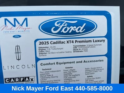 2025 Cadillac XT4 Premium Luxury