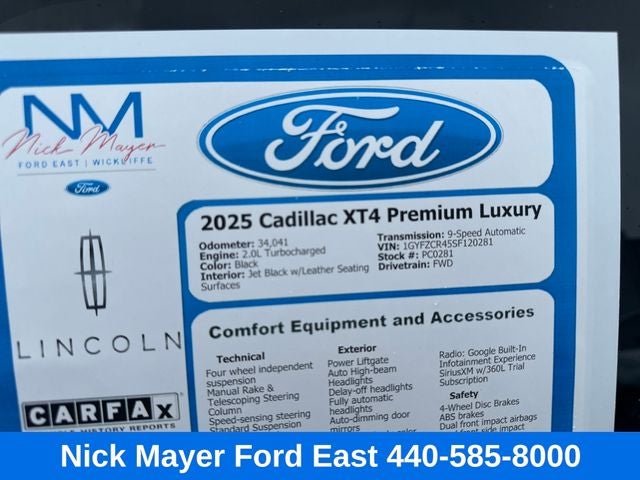 2025 Cadillac XT4 Premium Luxury