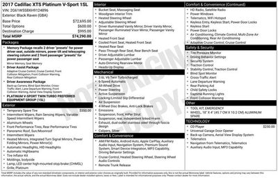 2017 Cadillac XTS Platinum