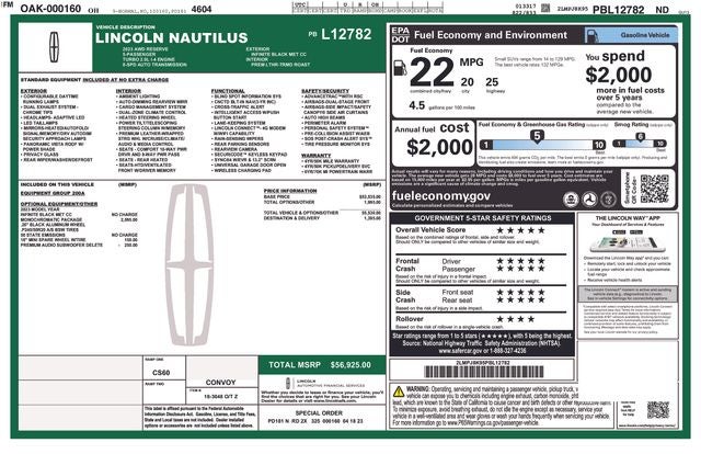 2023 Lincoln Nautilus Reserve