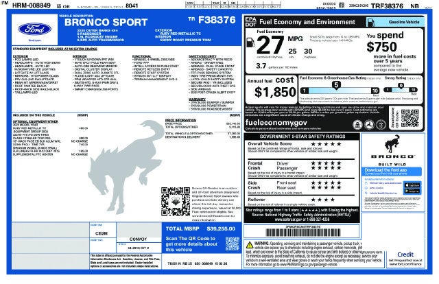 2026 Ford Bronco Sport Outer Banks IN-TRANSIT