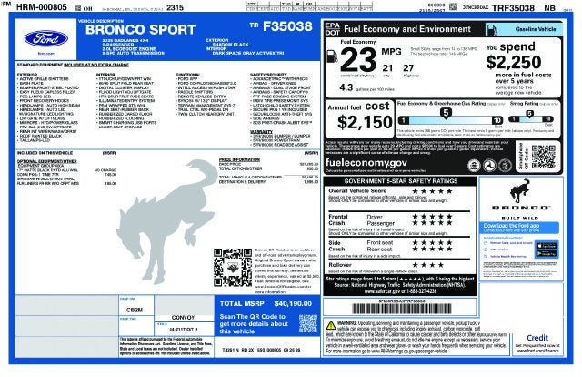 2026 Ford Bronco Sport Badlands IN-TRANSIT
