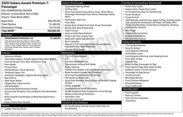 2020 Subaru Ascent Premium