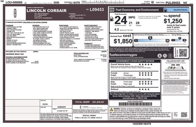 2023 Lincoln Corsair Standard