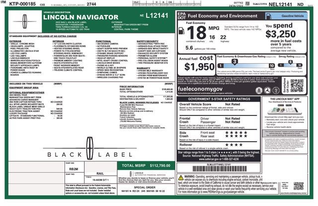 2022 Lincoln Navigator L Black Label