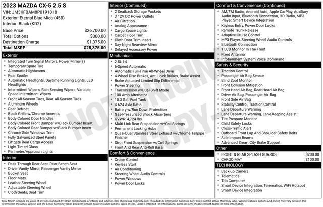 2023 Mazda Mazda CX-5 2.5 S