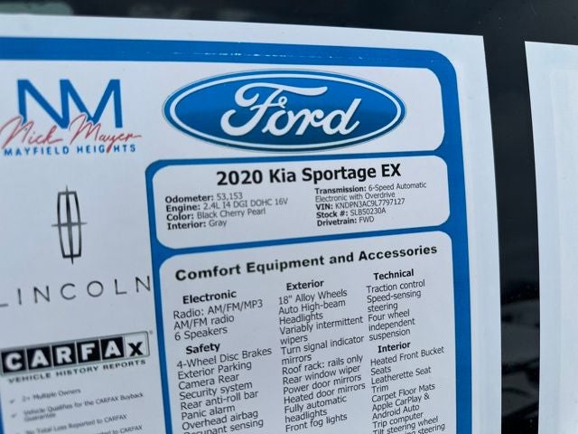 2020 Kia Sportage EX