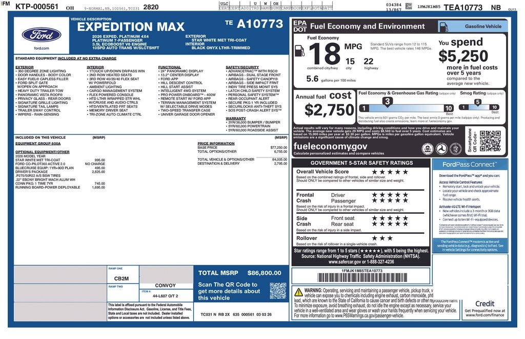 2026 Ford Expedition Max Platinum