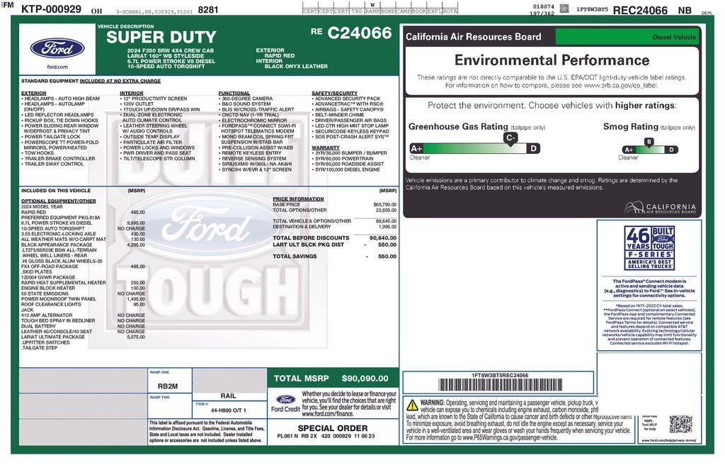 2024 Ford F-350SD Lariat Ultimate Package