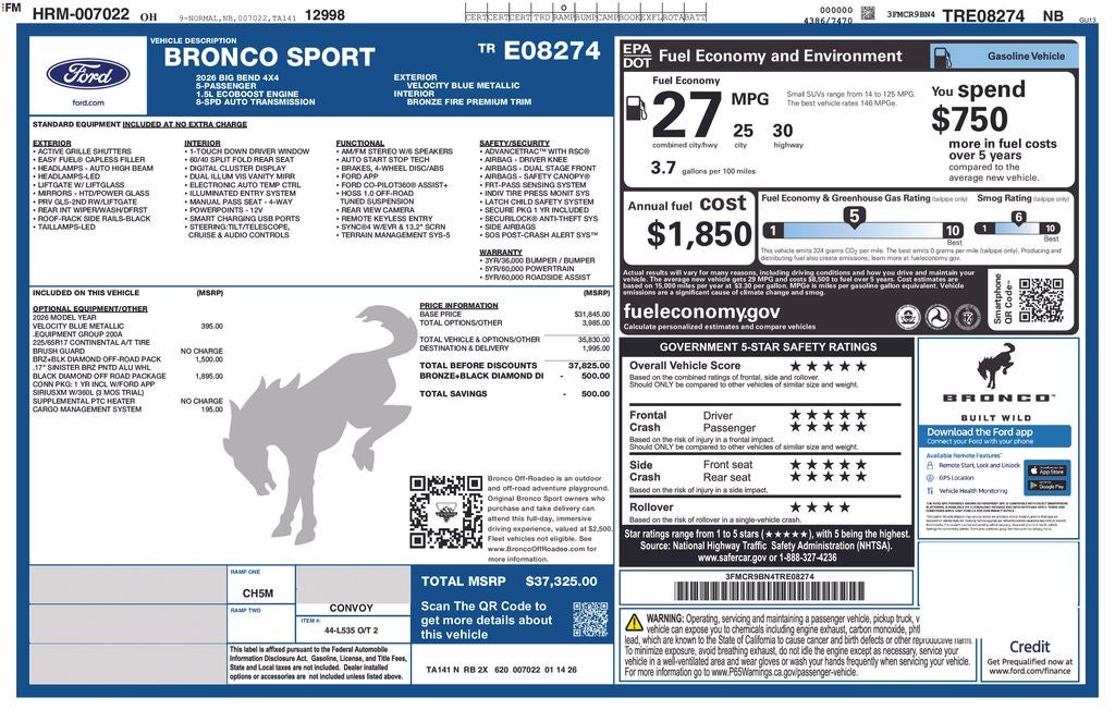 2026 Ford Bronco Sport Big Bend