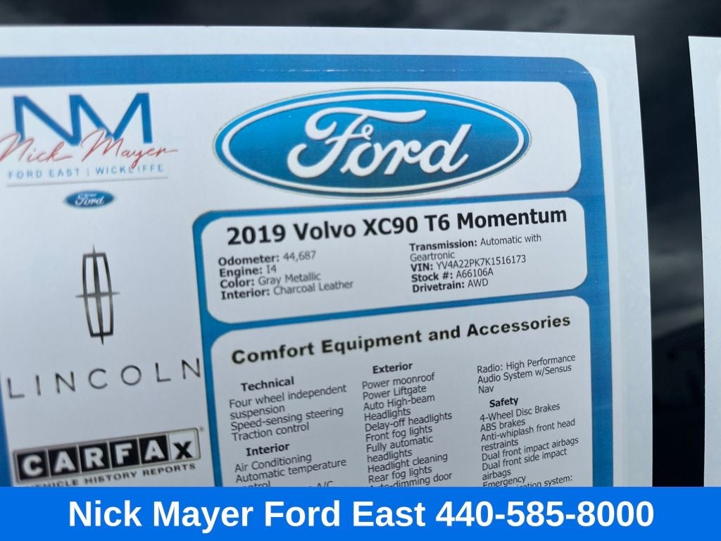 2019 Volvo XC90 T6 Momentum
