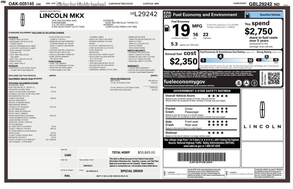 2016 Lincoln MKX Reserve