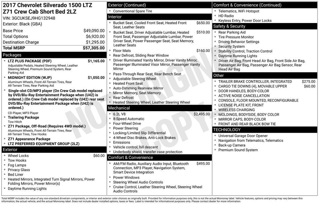 2017 Chevrolet Silverado 1500 LTZ 2LZ