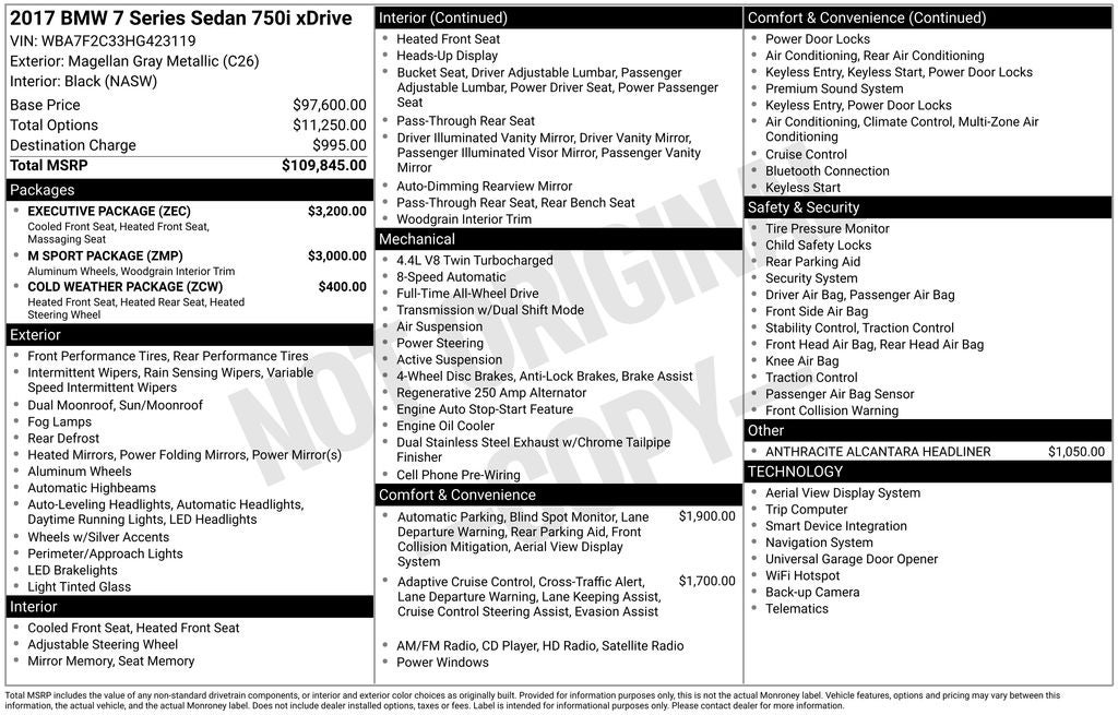 2017 BMW 7 Series 750i xDrive